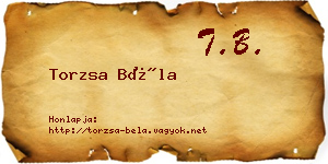 Torzsa Béla névjegykártya